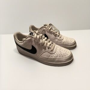 Nike Men's Court Vision Low Sneakers - White/Black/White - 9.5 US - DH2987-101